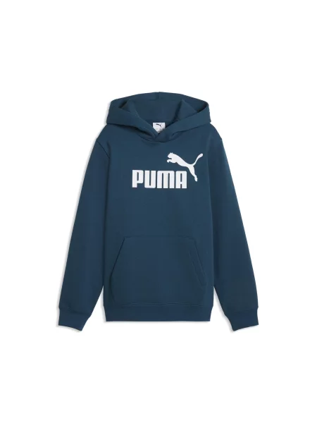 Młodzieżowa polarowa bluza z kapturem ESS z logo No. 1 PUMA niebieska