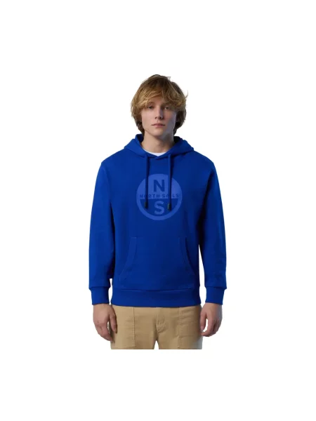 Bluza z kapturem North Sails z kapturem z nadrukiem niebieska