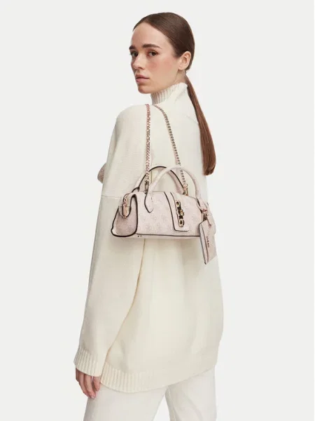 Torbica Guess Yvonne Logo Mini Svijetlo bež