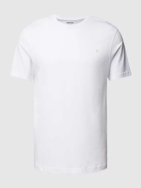 T-shirt z wyhaftowanym logo Hechter Paris biała