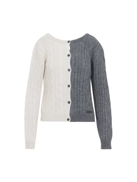 Sweter z golfem Moschino wełniany do golfa szary