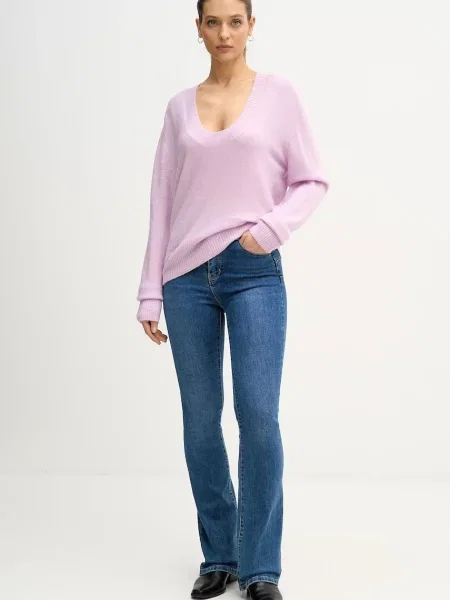 Светр United Colors of Benetton легкий фіолетовий