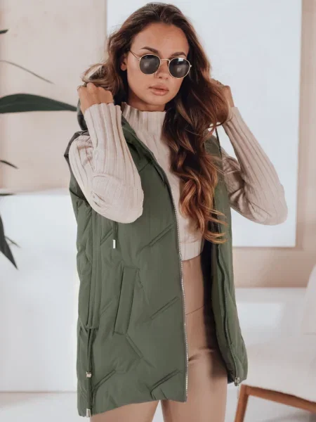 Vestă Dstreet cu glugă verde