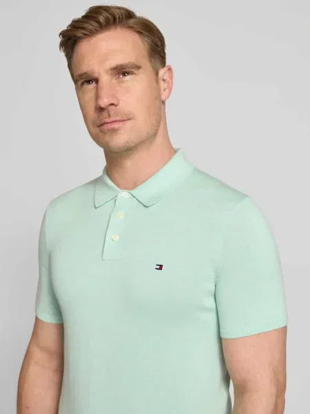 Koszulka polo z dzianiny o kroju regular fit z czystej bawełny Tommy Hilfiger