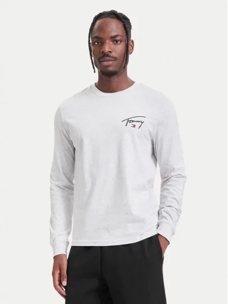 Tommy Jeans Marškinėliai ilgomis rankovėmis Šviesiai pilka