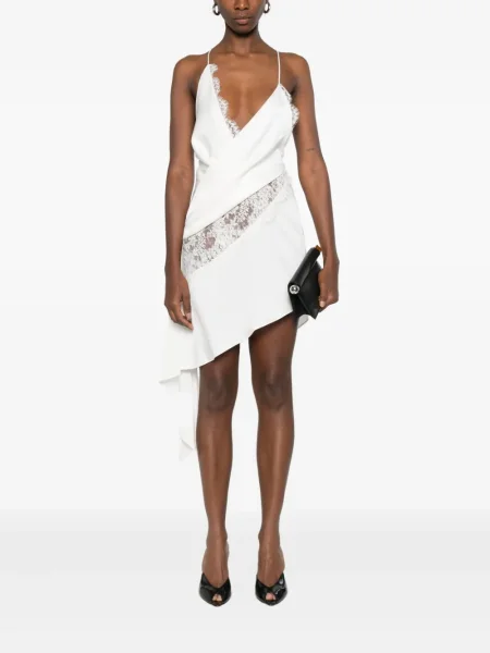 Rochie mini Alex Perry din dantelă de costum alb