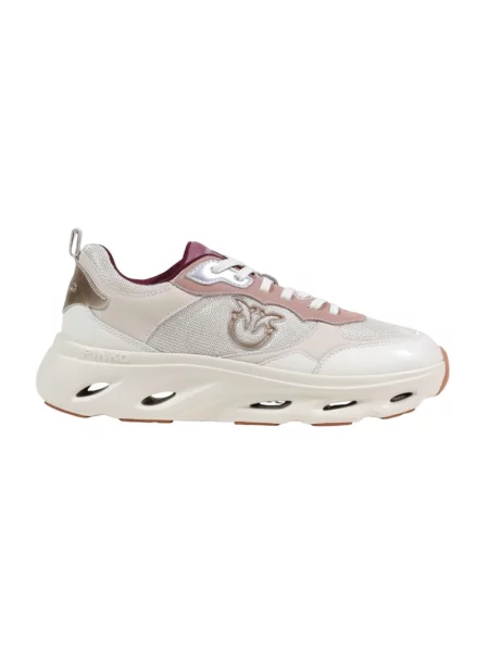 Sneakersy Pinko skórzane beżowe
