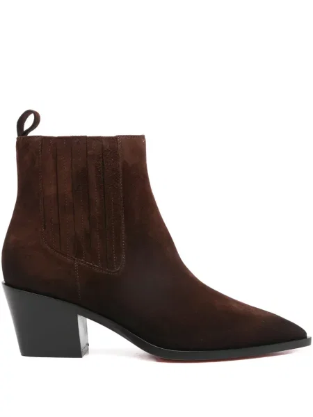 Botine Santoni din piele de căprioară maro