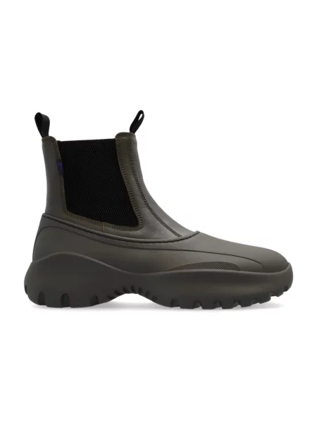 Buty do kostki Burberry skórzane zielone