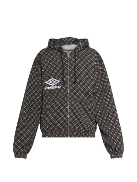 Hanorac cu glugă Umbro în carouri maro