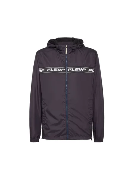 Wiatrówka Philipp Plein z kapturem niebieska