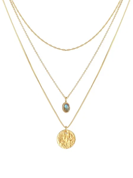 ELLI PREMIUM Verižica svetlo / zlata modra