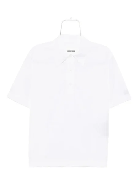 Καρό polo Jil Sander λευκό