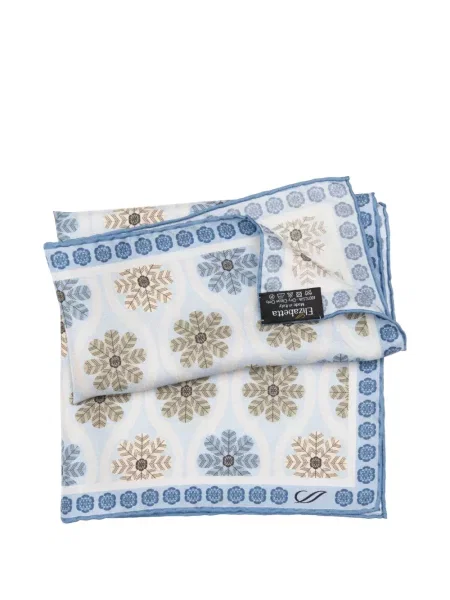 Fular Elizabetta cu model floral cu imagine albastru