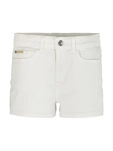 Calvin Klein Jeans riflové kraťasy bílé