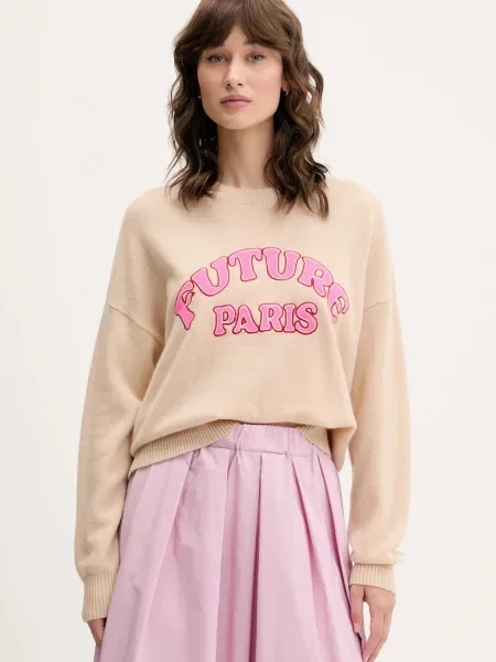 FROM FUTURE pulover de cașmir light bej