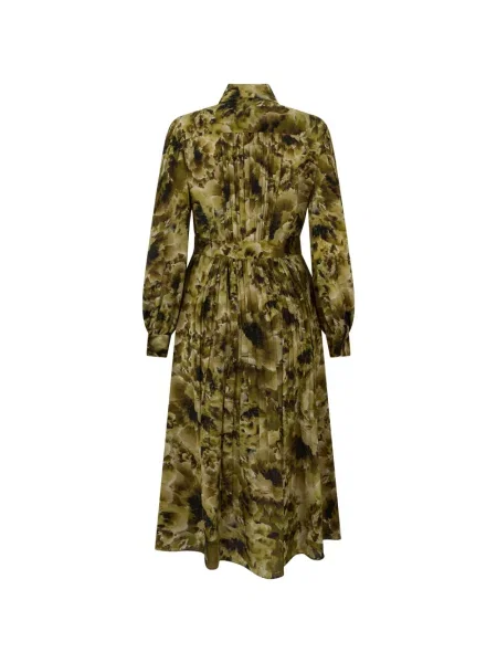 Rochie tip cămașă Alberta Ferretti cu model floral cu imagine verde