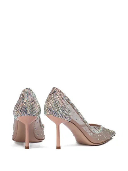 Pantofi cu toc Le Silla plasă de cristal gri