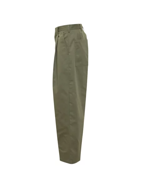 Pantaloni chino Mordecai cu dungi verde