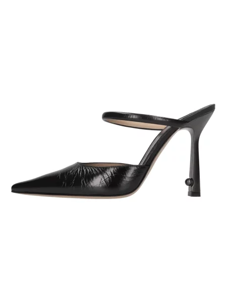 Klapki mules Off-white skórzane białe