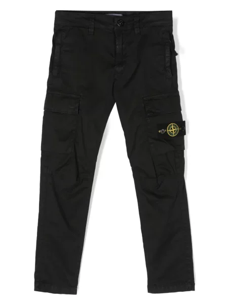 Spodnie cargo dziecięce Stone Island czarne