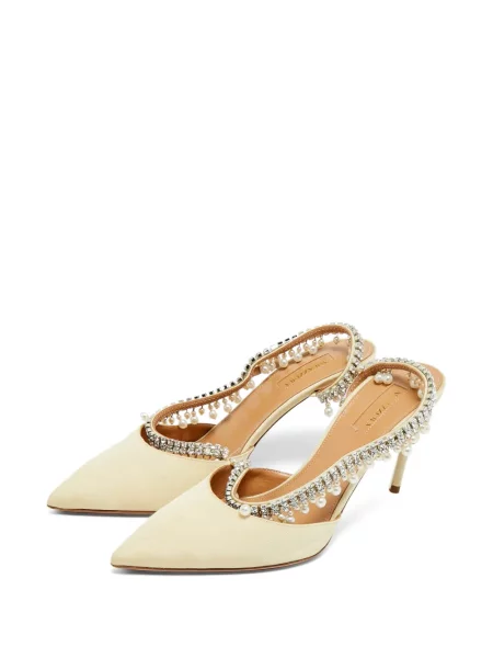 Pantofi cu toc Aquazzura cu perle