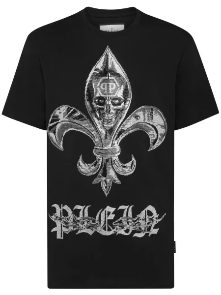 Tricou Philipp Plein cu imagine negru