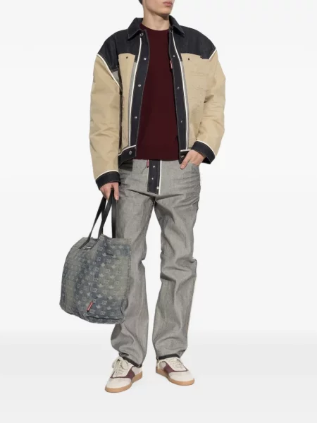 Pulover Dsquared2 cu broderie roșu