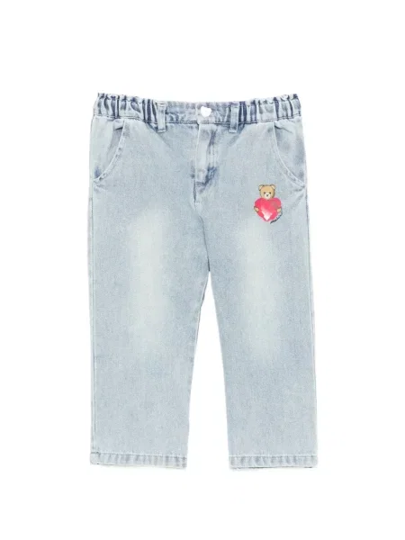 Spodnie dziecięce Moschino niebieskie