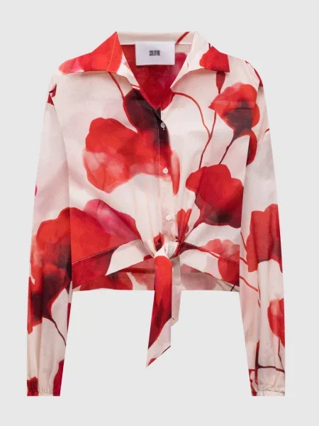 Блуза в принт Solotre бежева