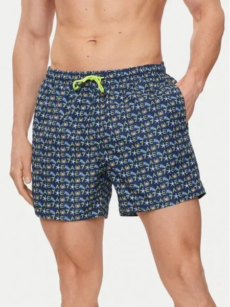 Fürdőruha Ea7 Emporio Armani kék