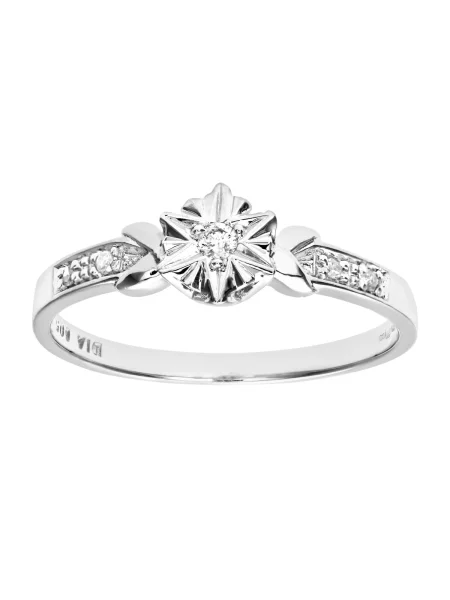 DIAMANT LETERNEL Prsten Ring aus Weißgold mit Diamant stříbrná