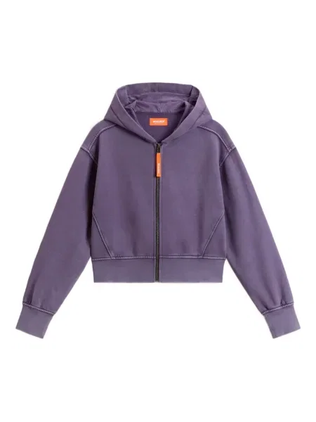 Bluza z kapturem dziecięca Woolrich fioletowa