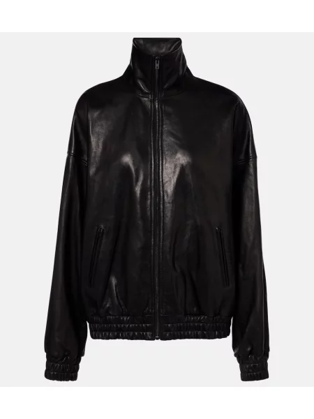 Geanta de piele Acne Studios negru