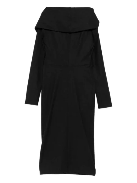 Rochie Alberta Ferretti drapată de costum negru