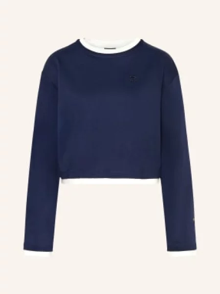 Maje Koszulka Z Długim Rękawem blau biała