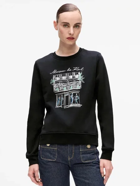 Karl Lagerfeld bluza z nadrukiem czarny