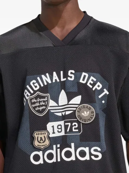 Pantaloni scurți Adidas din jerseu cu dungi negru