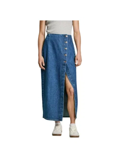 Fustă din denim Pepe Jeans albastru