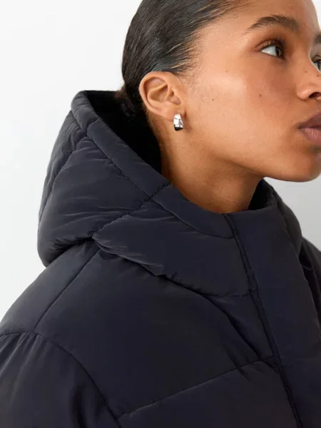 Gumowany anorak z kapturem Teen XL MANGO TEEN granatowy