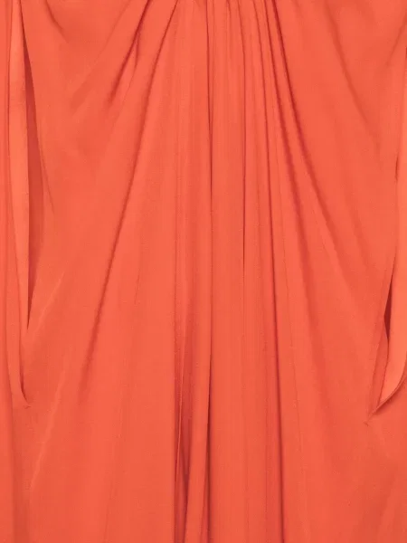 Rochie maxi Raquel Diniz drapată cu gât halter roșu