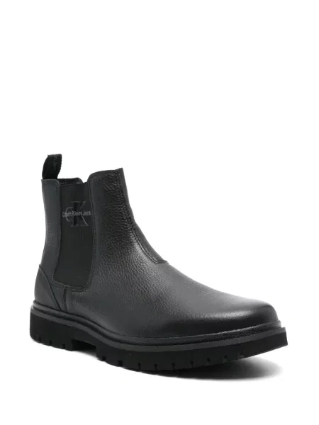 Botine Calvin Klein Jeans din piele negru