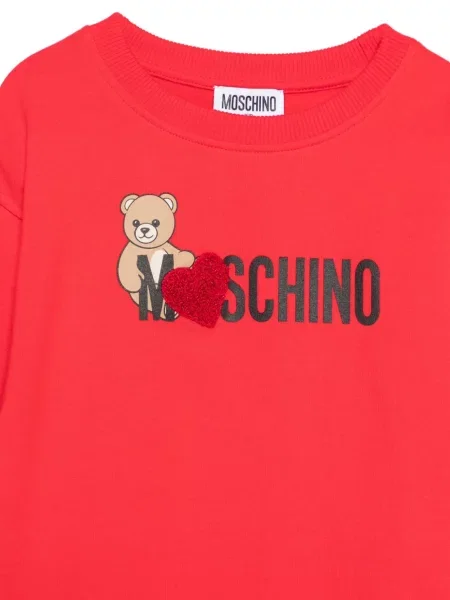 Bluza z kapturem dziecięca Moschino czerwona