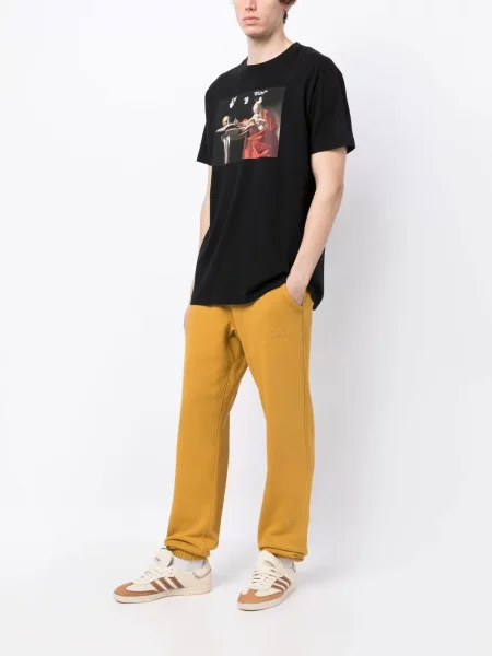 Kalhoty Rhude s výšivkou žluté