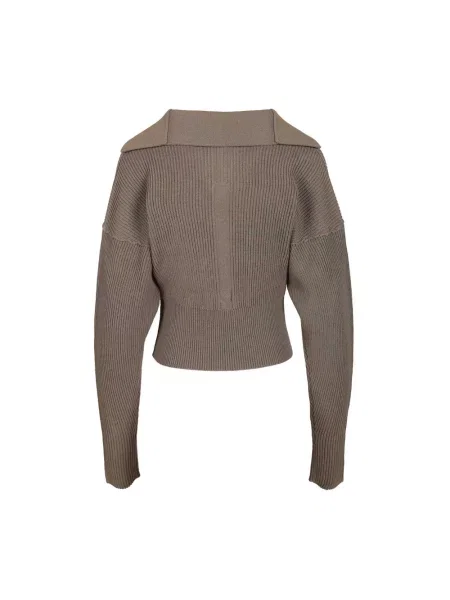 Sweter Rick Owens wełniany o skróconej długości beżowy