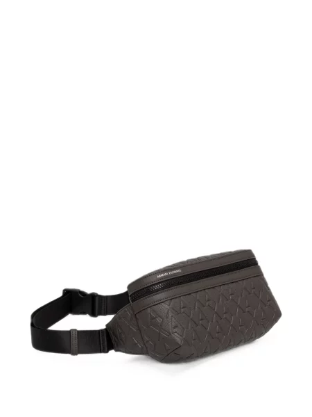 Curea Armani Exchange cu autograf maro