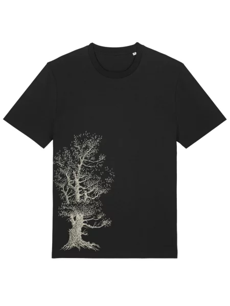 Life-Tree Póló Organic Fairwear Pine Tree' fekete