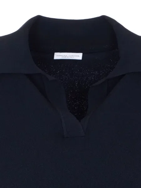 Tricou Roberto Collina cu decolteu în V negru