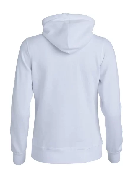 Clique Basic Hoody Full Zip rozpinana bluza z kapturem – white biała