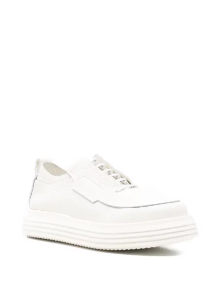 Sneakerși The Antipode din piele cu platformă alb
